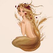 Mujeres del zodiaco. Traditional illustration, and Digital Illustration project by Andrea Arbeteta - 04.12.2021