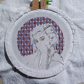 Creación de retratos bordados: Silvina Ocampo. Embroider project by vegamacu - 04.12.2021
