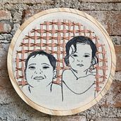 Meu projeto do curso: Criação de retratos bordados. Embroider project by Carolina Maria Gonçalves - 05.08.2021