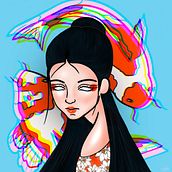 Who Am I. Un proyecto de Dibujo artístico, Dibujo digital, Ilustración digital, Ilustración tradicional y Dibujo de Retrato de Daria Grechaninova - 12.04.2021