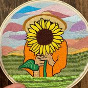 Mi Proyecto del curso: Introducción al bordado botánico. Embroider project by Nicole Andrea - 04.12.2021