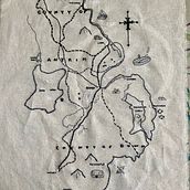 Embroidered Map: Holidays in Northern Ireland . Bordado projeto de Lynne Connolly - 12.04.2021