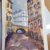 Mi Proyecto del curso: Representación arquitectónica en acuarela. Traditional illustration, Sketching, Drawing, Watercolor Painting, Architectural Illustration, and Sketchbook project by Analia Torres - 04.13.2021
