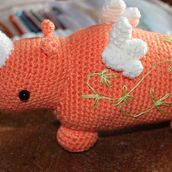 Mi Proyecto del curso: Diseño y creación de amigurumis Rino alado. Crochet project by Giselle Arzate - 04.12.2021