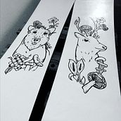 Myoko House Snowboards. Botanical Illustration, Traditional illustration, and Painting project by Stephanie Attard - 11.15.2019