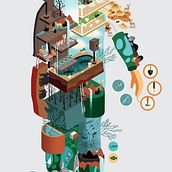 Recreating Famous Infographic. Un proyecto de Concept Art, Dibujo digital, Ilustración digital e Infografía de Vesselina Grigorova - 08.03.2021