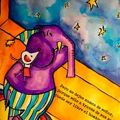 Elefantes con texto de poema Carpe Diem. Projekt z dziedziny Trad, c, jna ilustracja i Ilustracje dla dzieci użytkownika daniela lewin - 13.04.2021
