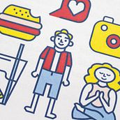 Iconografía Alimente, comiendo presente. Design de informação e Ilustração editorial projeto de Isabel Margarita Méndez - 17.01.2018