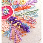 Meu projeto do curso: Técnicas avançadas de bordado: pontos e composições com volume. 3D projeto de anaflavianep1 - 14.04.2021