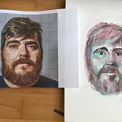Mein Kursprojekt: Artistische Aquarellporträts. Fine Arts, Painting, Watercolor Painting, and Portrait Drawing project by anne_born - 04.13.2021