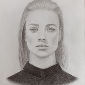 Primera práctica de proporciones y valores. . Portrait Drawing project by Eva - 04.13.2021