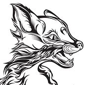 Simão Pires -  Moon fox with  skull. Digital Drawing project by Simão Pires - 04.14.2021