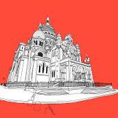 Série Monuments parisiens. Un progetto di Architettura, Illustrazione vettoriale, Disegno, Illustrazione digitale, Illustrazione architettonica e Disegno digitale di Caroline Constant - 14.04.2021