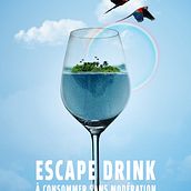 Escape drink. Photographic Composition, Poster Design, Digital Design, and Photomontage project by karina_michel_pro - 04.14.2021