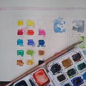 Meu projeto do curso: Técnicas modernas de aquarela (em andamento). Watercolor Painting project by Ariana Hachimoto - 04.14.2021