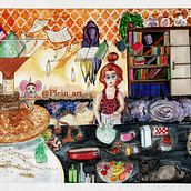 Mundo de bruja. Traditional illustration, Children's Illustration, Narrative, and Watercolor Painting project by Gilmary Mambel - 04.14.2021