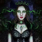 Mi Proyecto del curso: Retratos digitales de fantasía con Photoshop. Concept Art, Figure Drawing, Portrait Drawing, Digital Drawing, and Digital Illustration project by Lizbeth Escobedo - 04.14.2021