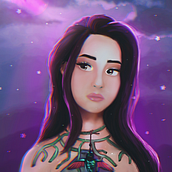 Meu projeto do curso: Retrato digital no Photoshop com um toque de fantasia. Ilustração tradicional e Ilustração digital projeto de Leticia Eduarda da Silva - 20.04.2021