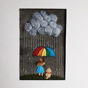 April Showers. Fiber Arts project by Jill Sneed - 04.15.2021