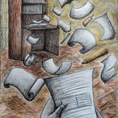 Autoretrato en tiempos de aislamiento. Drawing, Artistic Drawing, and Traditional illustration project by Mica Gonzalez - 04.15.2021