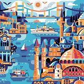 City Posters. Vector Illustration project by Алексей Кругленя - 04.15.2021