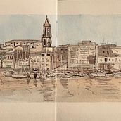 My project in Watercolor Travel Journal course. Traditional illustration, Ink Illustration, Sketchbook, and Watercolor Painting project by Wayne Strong - 04.15.2021