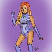 Christina Dark Starfire Cosplay Fanart. Character Design, Digital Design, and Digital Drawing project by David A. Cuevas - 06.17.2019