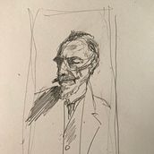 Daily  20 minute sketching to learn the physical language. Desenho projeto de Crow Evans - 14.04.2021