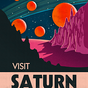 Visit Saturn. Un proyecto de Diseño de carteles de Aaron Gallén - 15.10.2020