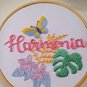 Meu projeto do curso: Técnicas básicas para bordado de letras. Embroider project by Gisele Monteiro - 04.16.2021