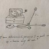 El nuevo entrenamiento personal - en tiempos del lockdown. Comic project by Leonie Rudolf - 04.16.2021