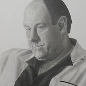 Fan Art de Tony Soprano . Fine Arts, Drawing, Pencil Drawing, Portrait Drawing, Realistic Drawing, and Traditional illustration project by Luís - 04.16.2021