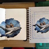 De ilustración a portada de un cuaderno. Projekt z dziedziny  Introligatorstwo,  Malarstwo, Malowanie akwarelą i Sketchbook użytkownika Luis Félix - 16.04.2021