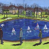 Sullivan's Pond, Dartmouth, Nova Scotia, Canada. Un proyecto de Pintura acrílica de Trudy Fong - 16.04.2021