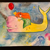 Buenas noches. Watercolor Painting project by Nicole Munizaga - 04.10.2021