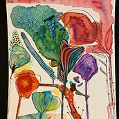 Flores . Watercolor Painting project by Nicole Munizaga - 03.14.2021