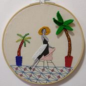 Meus projetos pós curso Bordado em fotografias sobre tela. Photograph, Collage, Paper Craft, Printing, Embroider, DIY, and Textile Design project by Isa Machado - 04.17.2021