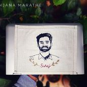 Hand Embroidered Portrait Project . % Sanjana V Marathe tarafından hazırlanan Sanat ve El Sanatları, Nakış, Güzel sanatlar, Ve Portre Çizimi projesi - 04.17.2021