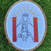 My project in Embroidered Linear Portrait course. Embroider project by Gisela Mualin - 04.17.2021