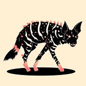 Aardwolf vector illustration. Un proyecto de Ilustración tradicional de nancyfallows - 17.04.2021