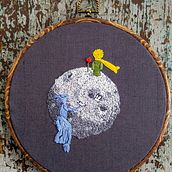 Girl Who Drank the Moon + Petit Prince. Bordado projeto de Ainsley Boyd - 24.12.2020