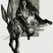 La bruja y la liebre. Un projet de Dessin au cra, on et Illustration traditionnelle de Diana Gonzalez Tapia - 18.04.2020