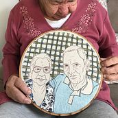 Meu projeto do curso: Criação de retratos bordados. Embroider project by Ericka Ferraz Mataveli - 04.18.2021