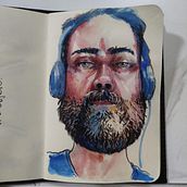 Meu projeto do curso: Caderno de retratos em aquarela. Traditional illustration project by Aurélio Rauber - 04.18.2021