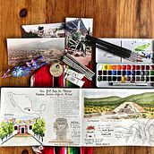 My project in Watercolor Travel Journal course. Watercolor Painting project by Marisa Kalbermatten - 04.18.2021