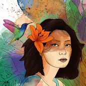 My project in Illustration Techniques with Digital Watercolor course. Digital Painting, and Watercolor Painting project by Zineb Boudjafad - 04.18.2021