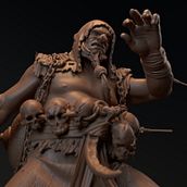 Giant with Dwarf. 3D, 3D Design, 3D Character Design, and Sculpture project by Álvaro Marcos Garrote - 04.18.2021