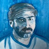 My final project for water color artistic portrait. Watercolor Painting project by cinzia_arruzza - 04.19.2021