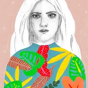 Mi Proyecto del curso: Retrato con lápiz, técnicas de color y Photoshop. Un progetto di Disegno a matita, Disegno di ritratti, Pittura acrilica e Pittura digitale di Cris Arco - 19.04.2021