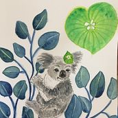 Koala’s paradise . Watercolor Painting project by Lily B. - 04.19.2021